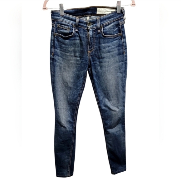 Rag & Bone Cate Mid Rise Blue Skinny Jeans Size 24 - Picture 12 of 12
